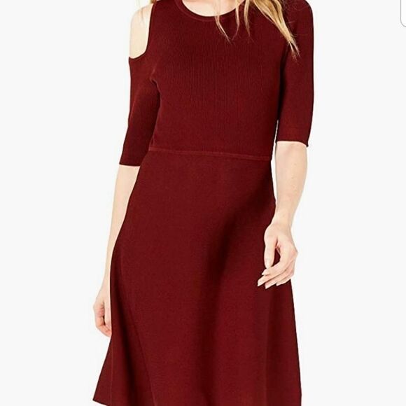 Bar III Womens  Cutout Ribbed Shirt Dress - Picture 1 of 6